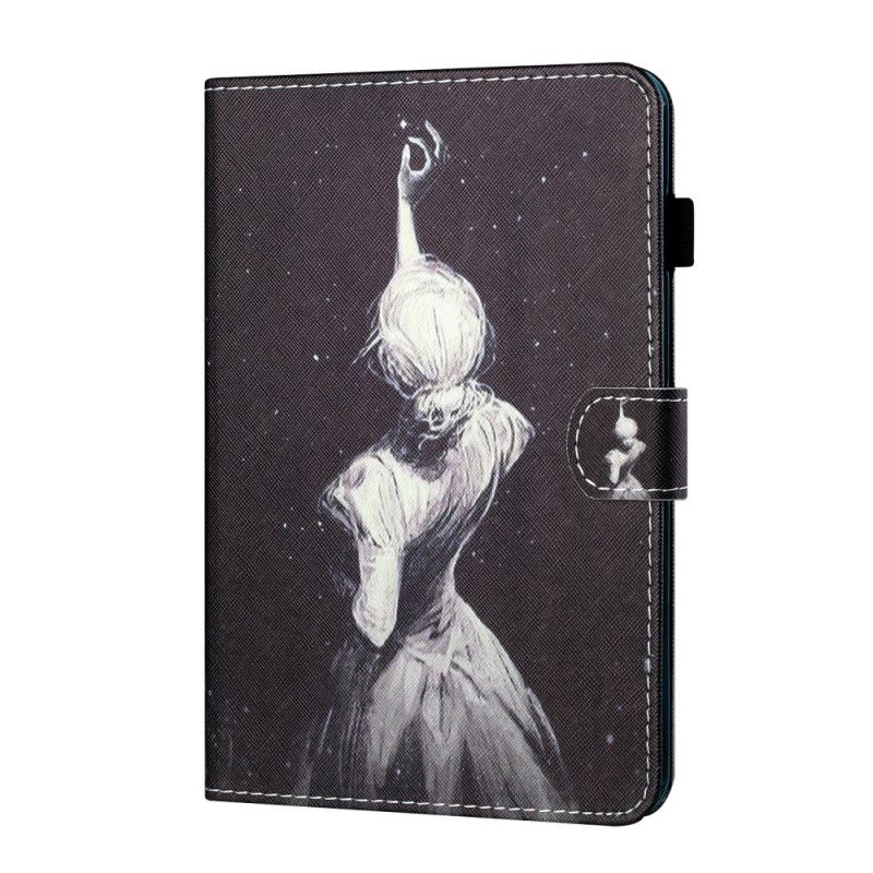 Flip Case Leren Samsung Galaxy Tab A7 Jong Meisje Art