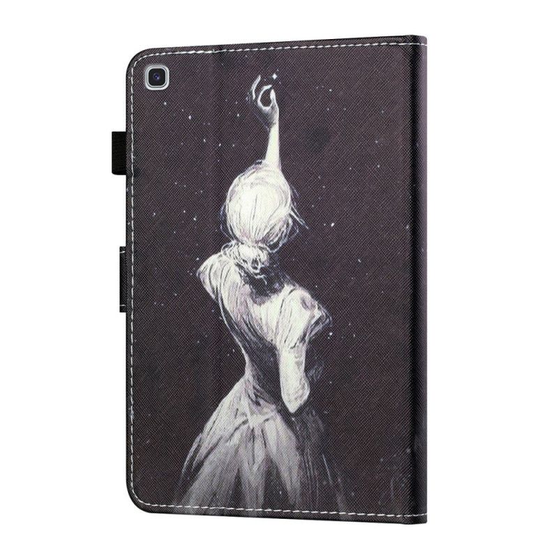 Flip Case Leren Samsung Galaxy Tab A7 Jong Meisje Art