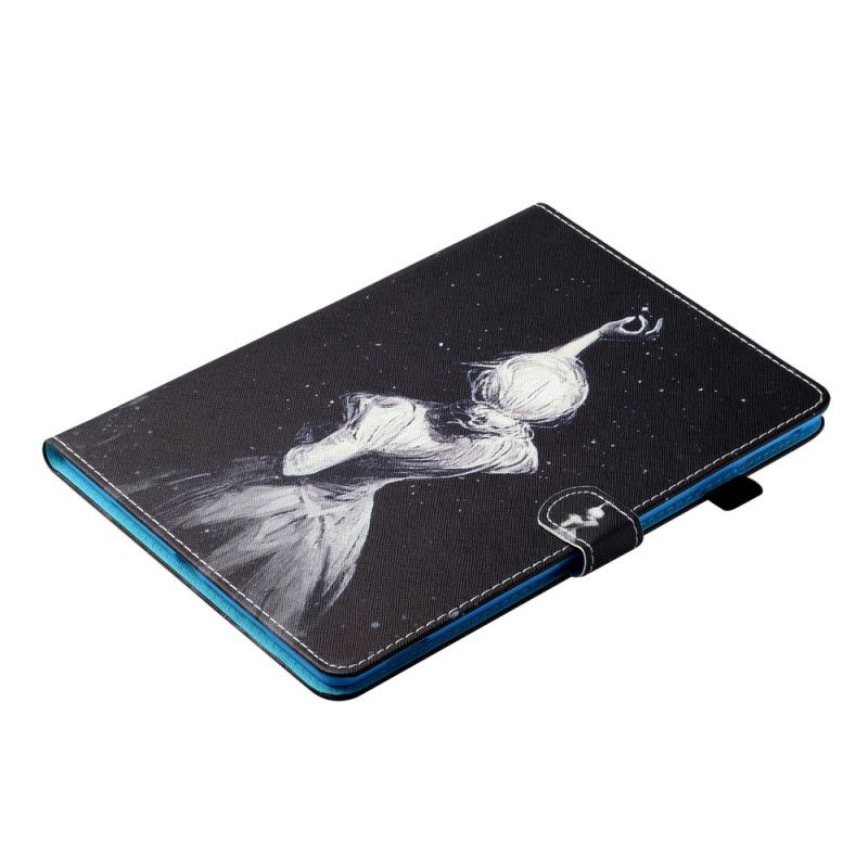 Flip Case Leren Samsung Galaxy Tab A7 Jong Meisje Art