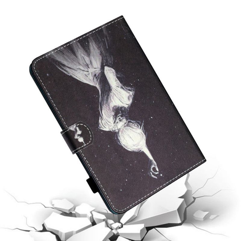 Flip Case Leren Samsung Galaxy Tab A7 Jong Meisje Art