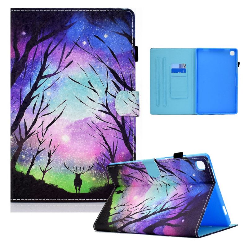 Flip Case Leren Samsung Galaxy Tab A7 Koninklijk Hert