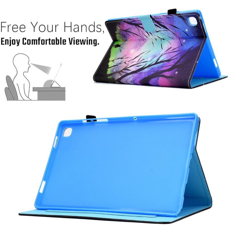 Flip Case Leren Samsung Galaxy Tab A7 Koninklijk Hert