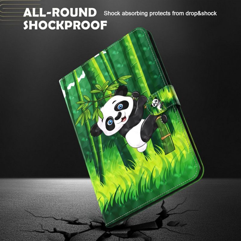 Flip Case Leren Samsung Galaxy Tab A7 Lichtvlek Panda