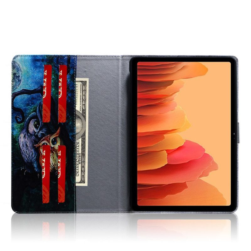 Flip Case Leren Samsung Galaxy Tab A7 Uil Schilderij