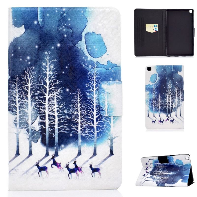 Flip Case Leren Samsung Galaxy Tab A7 Winter