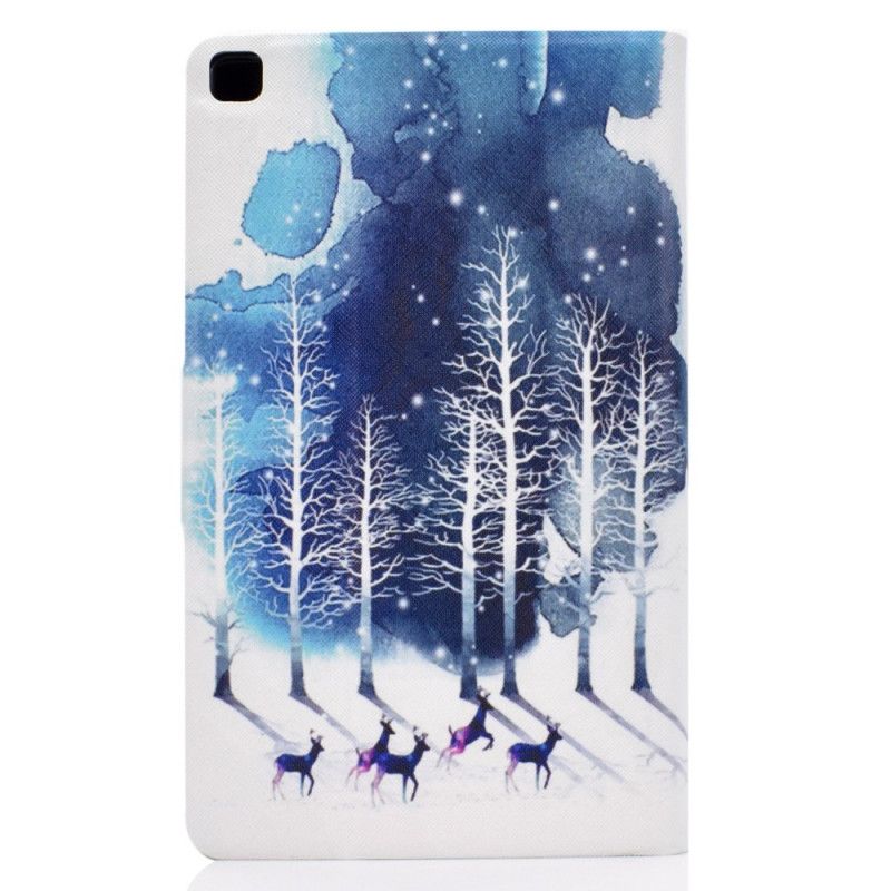 Flip Case Leren Samsung Galaxy Tab A7 Winter