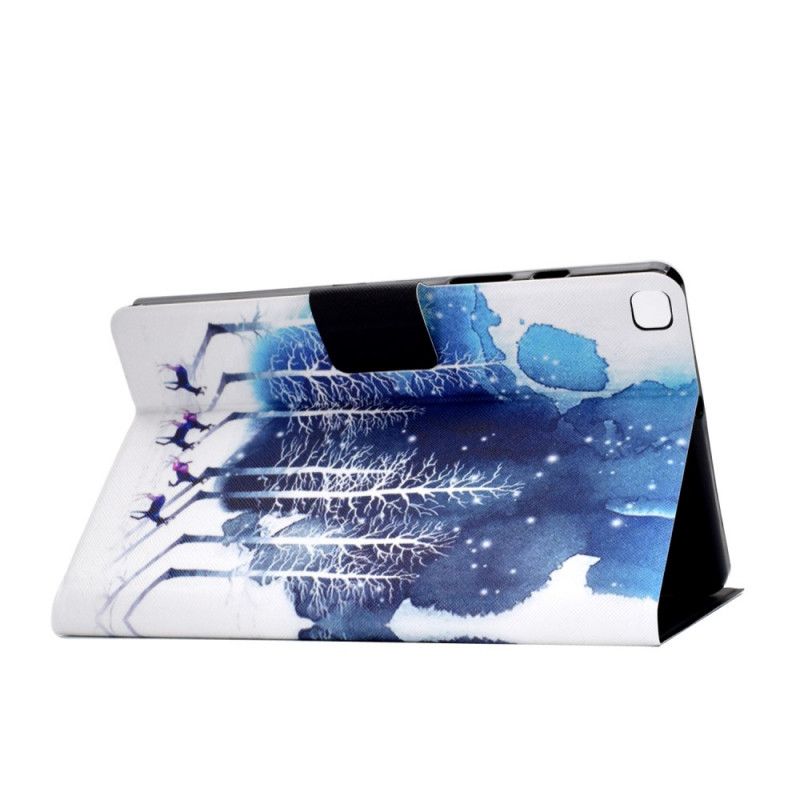 Flip Case Leren Samsung Galaxy Tab A7 Winter