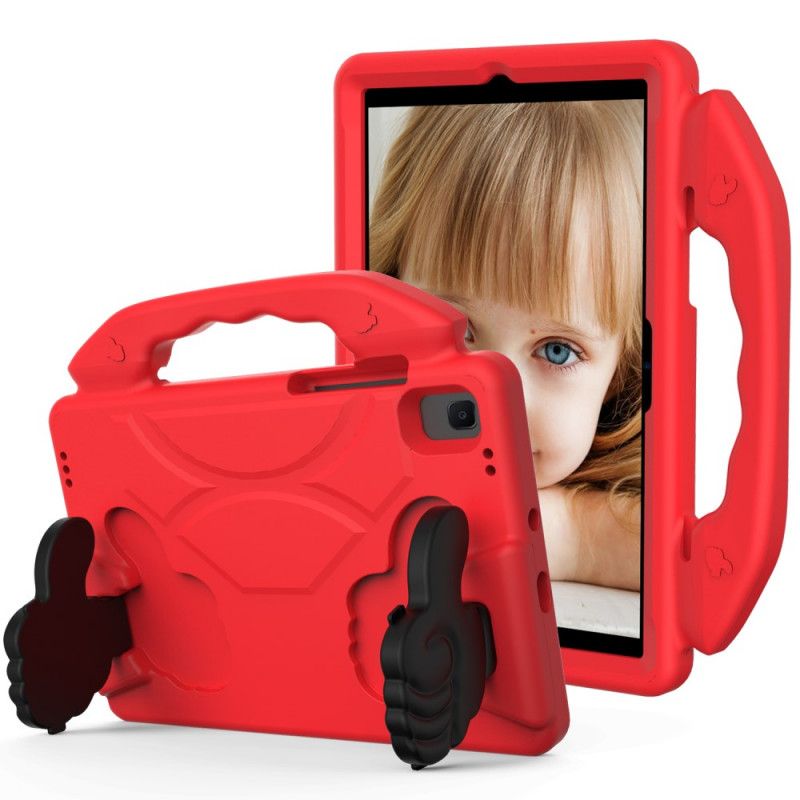 Hoesje Samsung Galaxy Tab A7 Rood Zwart Kids Eva Foam