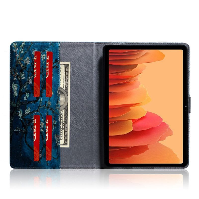 Leren Hoesje Samsung Galaxy Tab A7 Bloeiende Takken