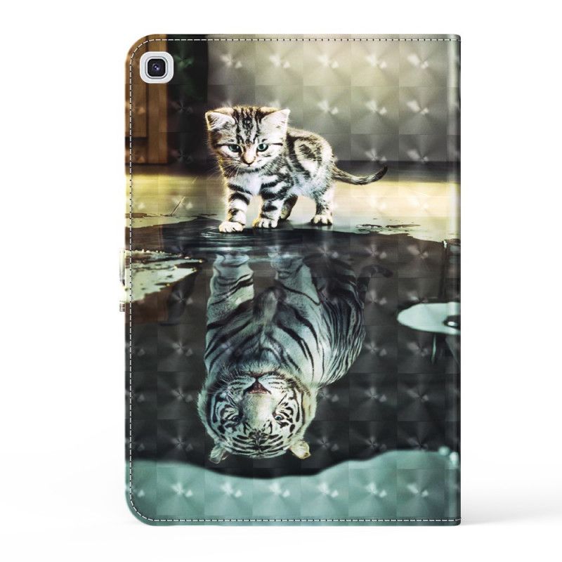 Leren Hoesje Samsung Galaxy Tab A7 Cat Dream Light Spot