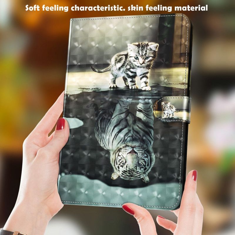 Leren Hoesje Samsung Galaxy Tab A7 Cat Dream Light Spot