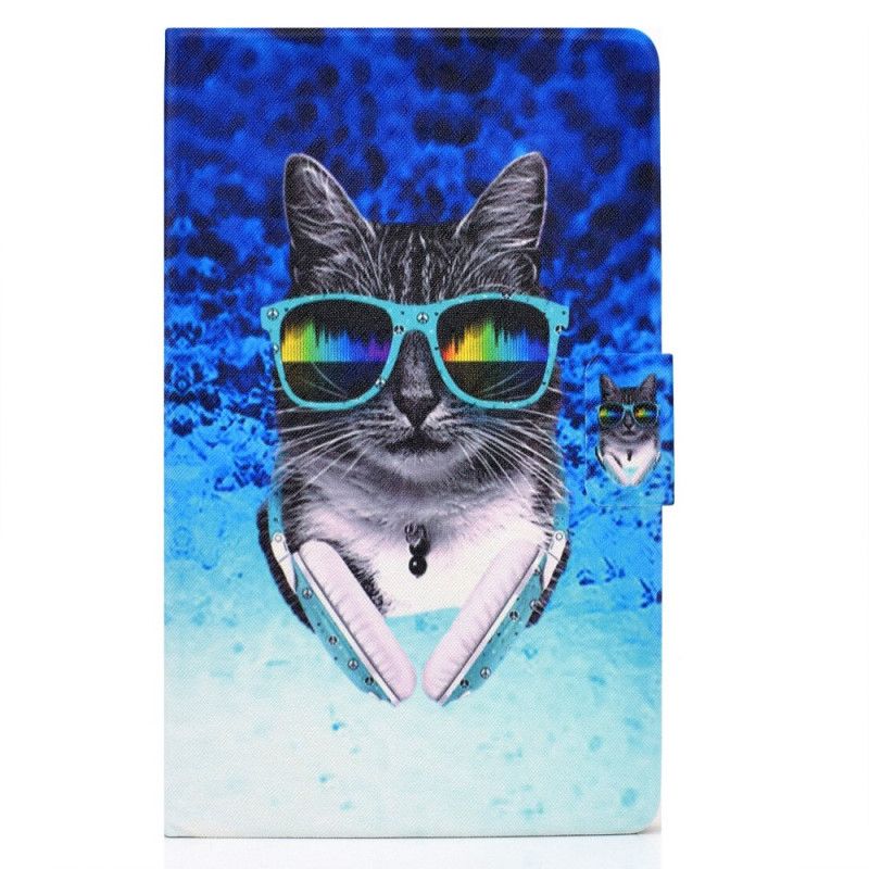 Leren Hoesje Samsung Galaxy Tab A7 Dj Cat