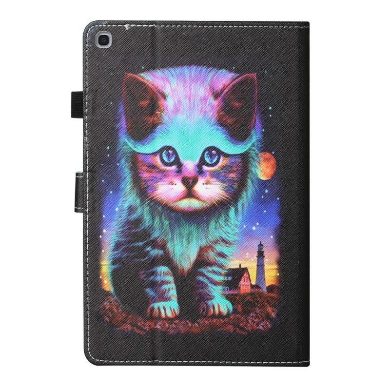 Leren Hoesje Samsung Galaxy Tab A7 Elektrische Cat