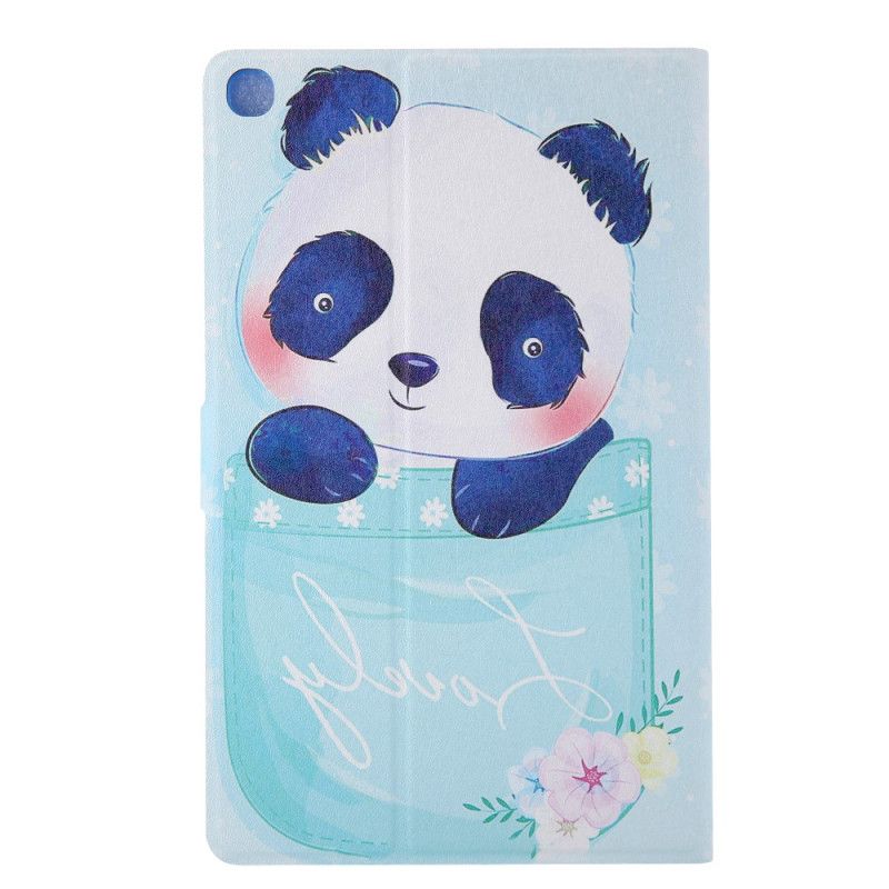 Leren Hoesje Samsung Galaxy Tab A7 Lichtblauw Groen Telefoonhoesje Lieve Panda