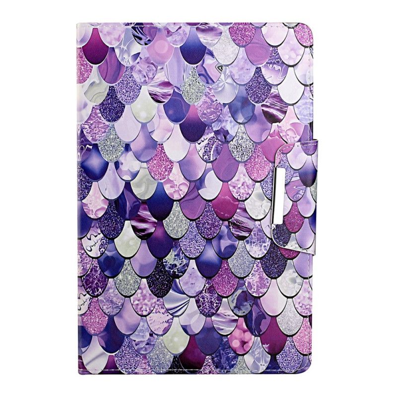 Leren Hoesje Samsung Galaxy Tab A7 Lichtpaars Paars Designer Pailletten