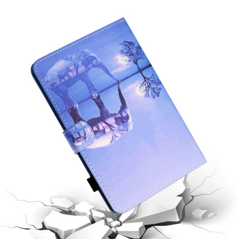 Leren Hoesje Samsung Galaxy Tab A7 Olifant Art