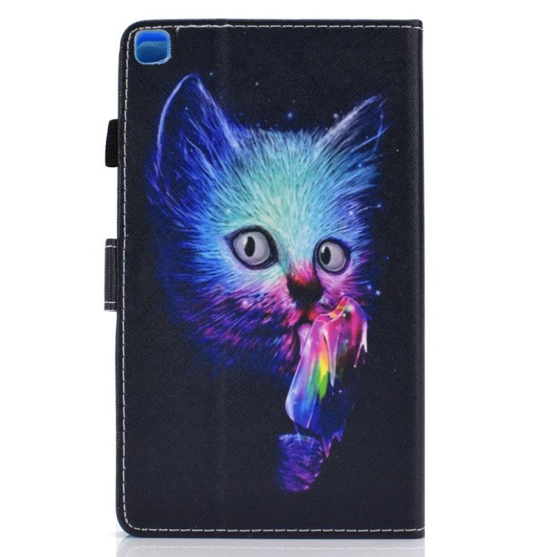 Leren Hoesje Samsung Galaxy Tab A7 Psycho Cat