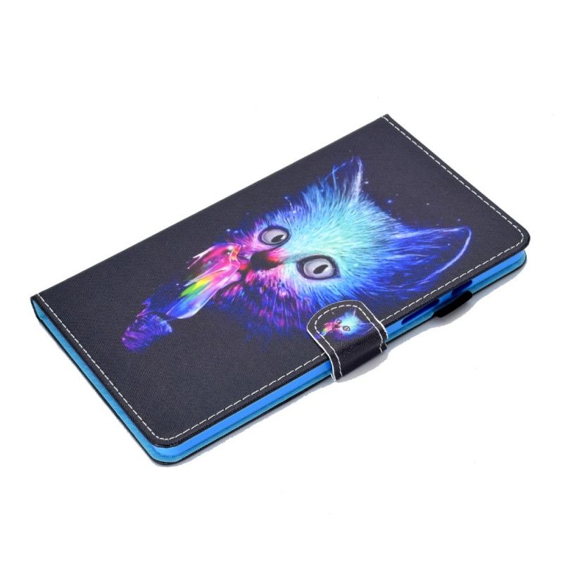 Leren Hoesje Samsung Galaxy Tab A7 Psycho Cat