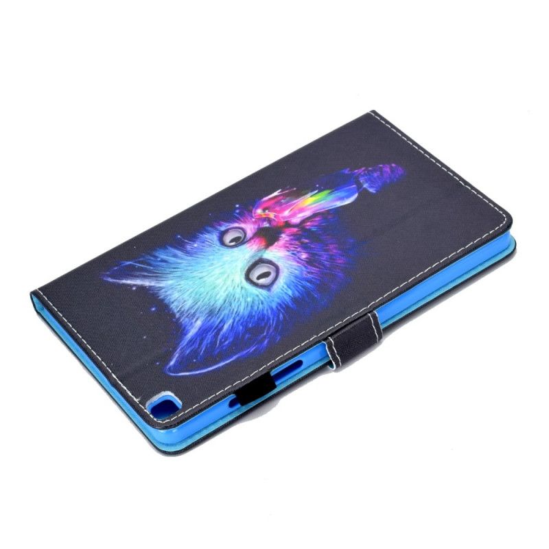 Leren Hoesje Samsung Galaxy Tab A7 Psycho Cat