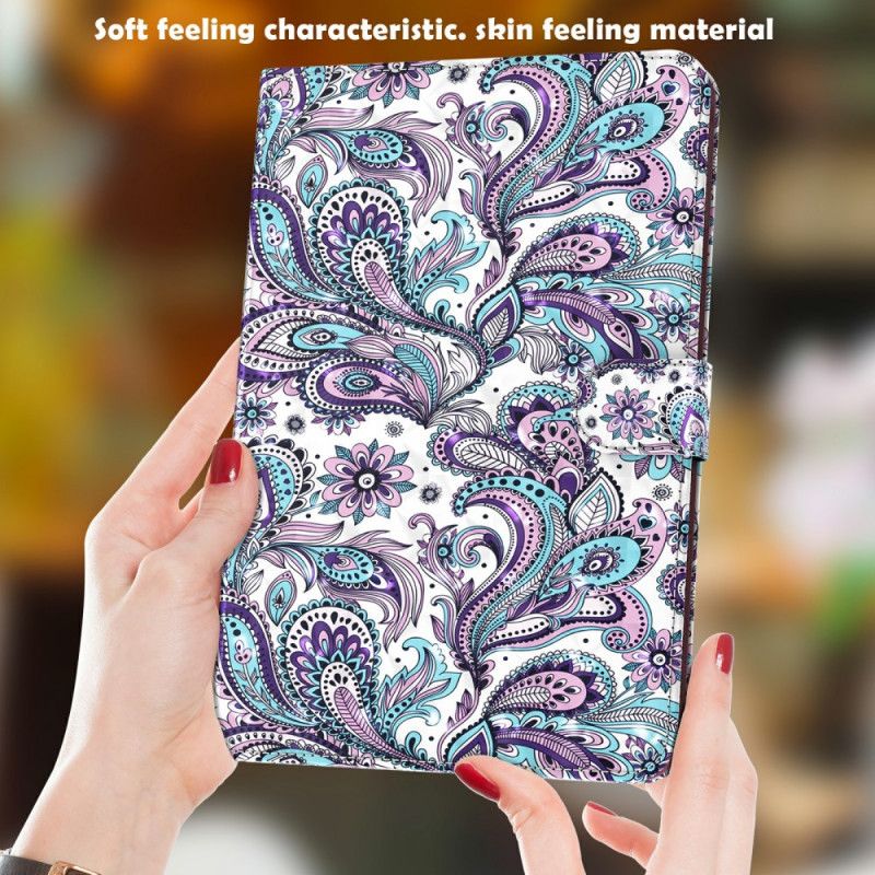 Leren Hoesje Samsung Galaxy Tab A7 Telefoonhoesje Paisley Patroon