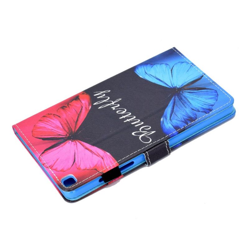 Leren Hoesje Samsung Galaxy Tab A7 Vlinder