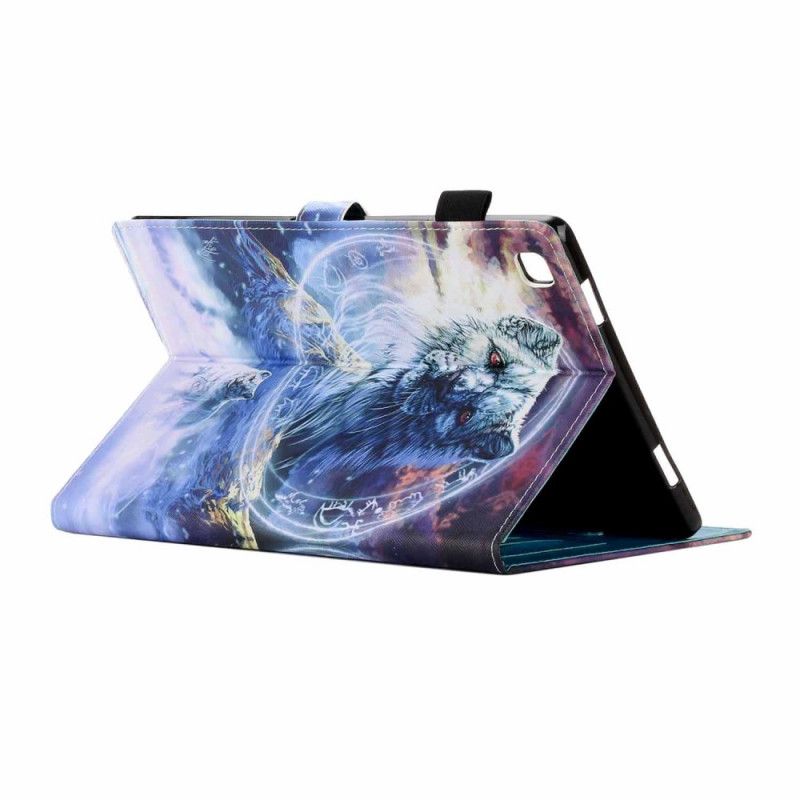 Leren Hoesje Samsung Galaxy Tab A7 Wolf