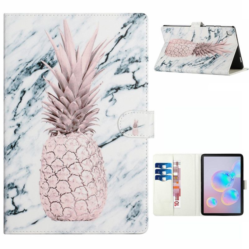 Leren Hoesje voor Samsung Galaxy Tab A7 Ananas