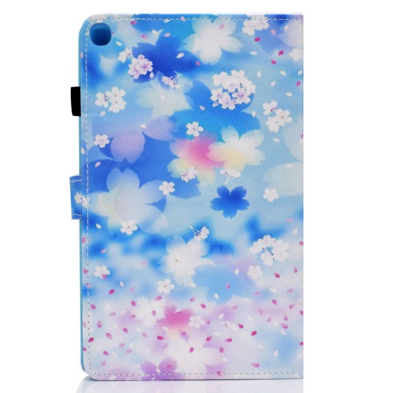 Leren Hoesje voor Samsung Galaxy Tab A7 Aquarel Bloemen