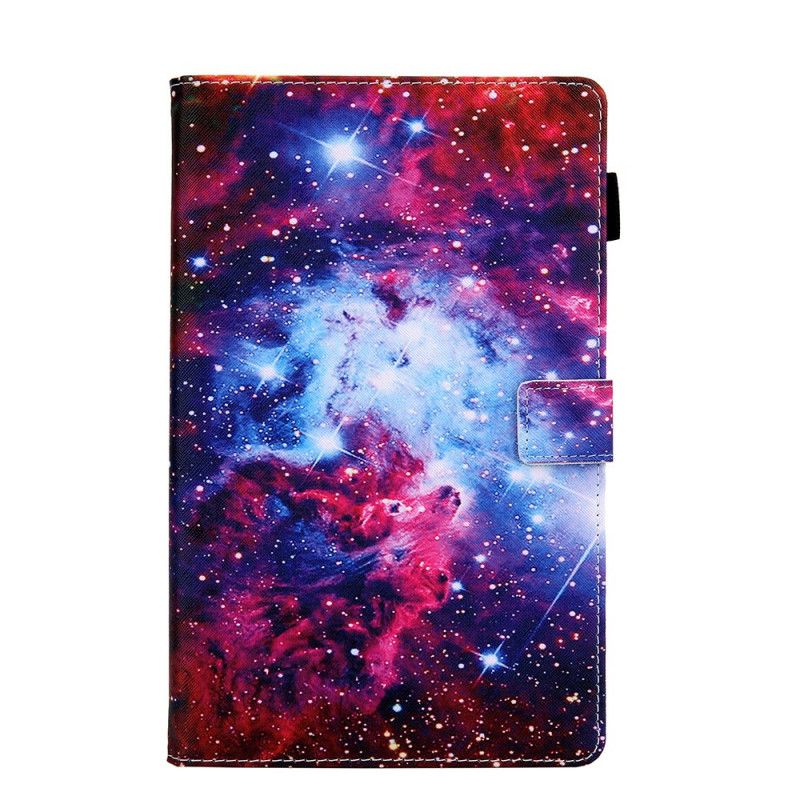 Leren Hoesje voor Samsung Galaxy Tab A7 Donkerrood Donkerblauw Ontwerpruimte