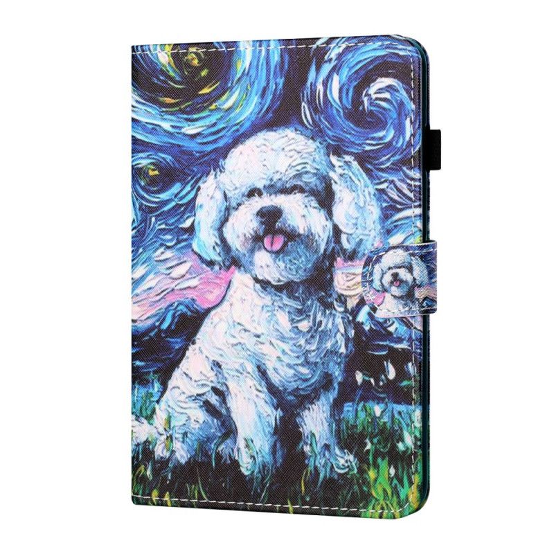 Leren Hoesje voor Samsung Galaxy Tab A7 Hond Art