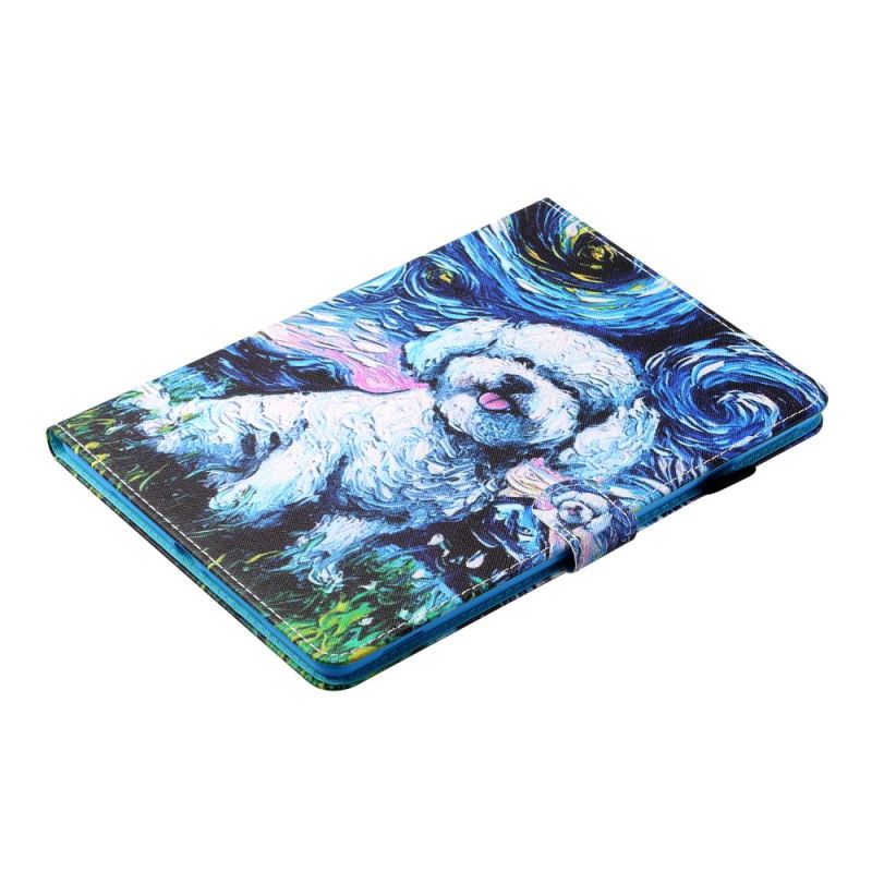 Leren Hoesje voor Samsung Galaxy Tab A7 Hond Art