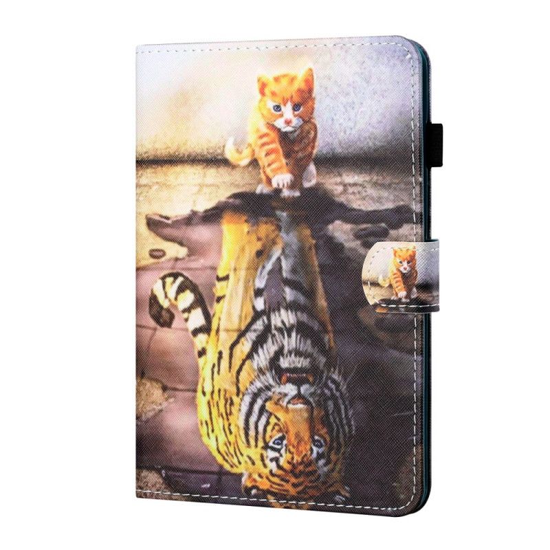 Leren Hoesje voor Samsung Galaxy Tab A7 Kitten Art