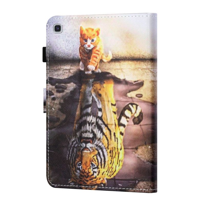 Leren Hoesje voor Samsung Galaxy Tab A7 Kitten Art