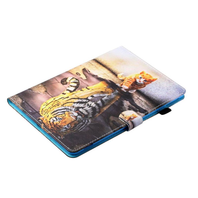 Leren Hoesje voor Samsung Galaxy Tab A7 Kitten Art