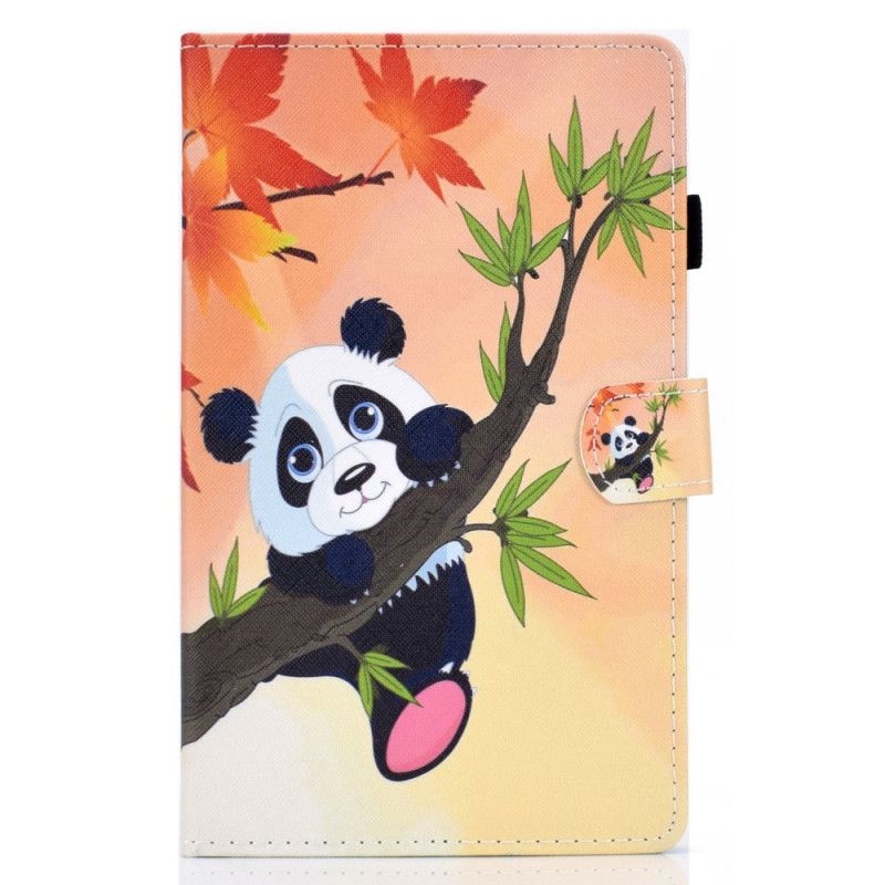 Leren Hoesje voor Samsung Galaxy Tab A7 Schattige Panda