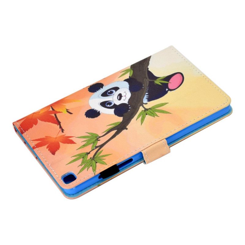 Leren Hoesje voor Samsung Galaxy Tab A7 Schattige Panda