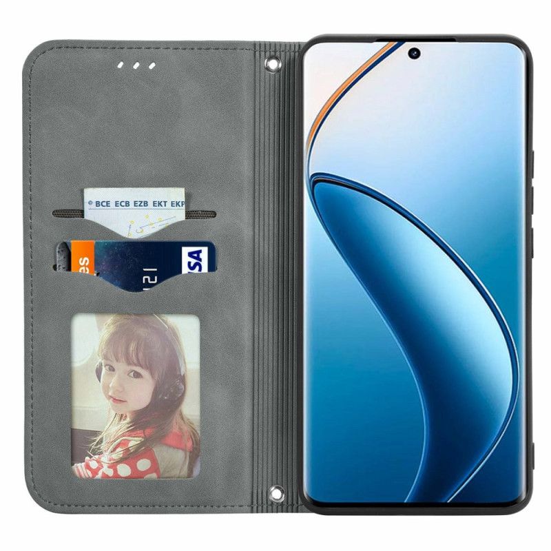 Folio-hoesje Realme 12 Plus 5g Suède-effect Bescherming Hoesje