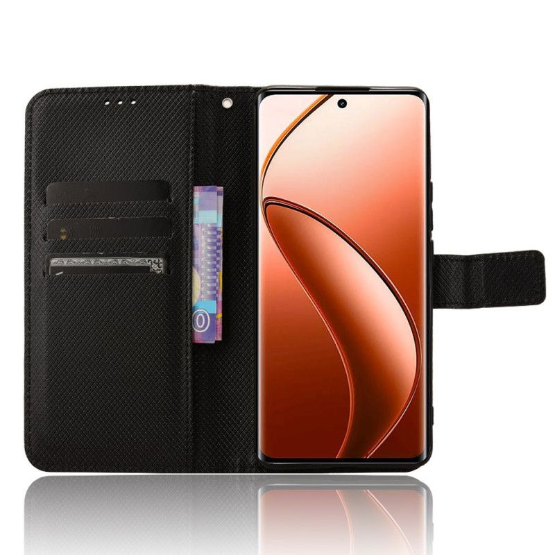 Leren Hoesje Realme 12 Plus 5g Bandsteken Bescherming Hoesje