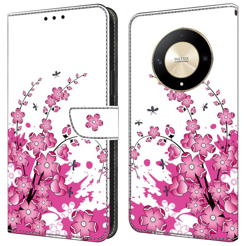 Folio-hoesje Honor X9b / Magic 6 Lite Telefoonhoesje Bloemenwijnstok