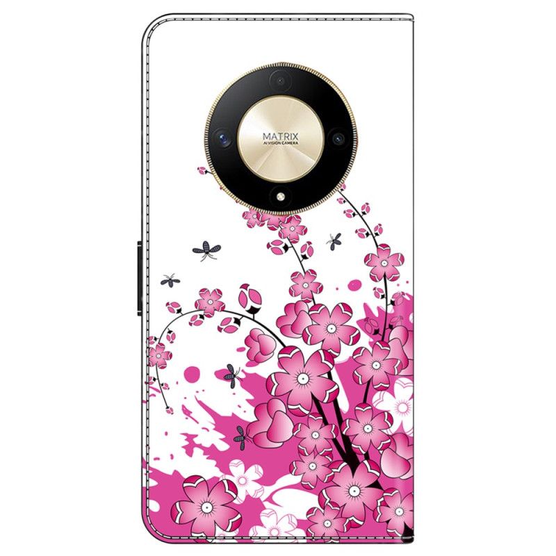 Folio-hoesje Honor X9b / Magic 6 Lite Telefoonhoesje Bloemenwijnstok