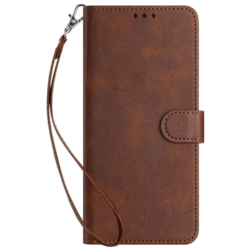 Folio-hoesje Honor X9b / Magic 6 Lite Telefoonhoesje Ledereffect Met Riem