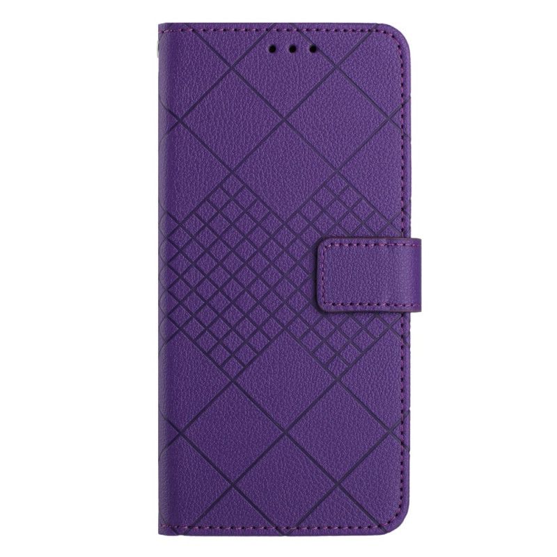 Folio-hoesje Honor X9b / Magic 6 Lite Telefoonhoesje Litchi-textuurruitpatroon