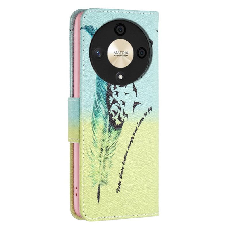 Folio-hoesje Honor X9b / Magic 6 Lite Telefoonhoesje Veren En Vogels