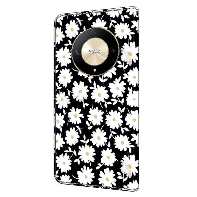 Leren Hoesje Honor X9b / Magic 6 Lite Bloemen