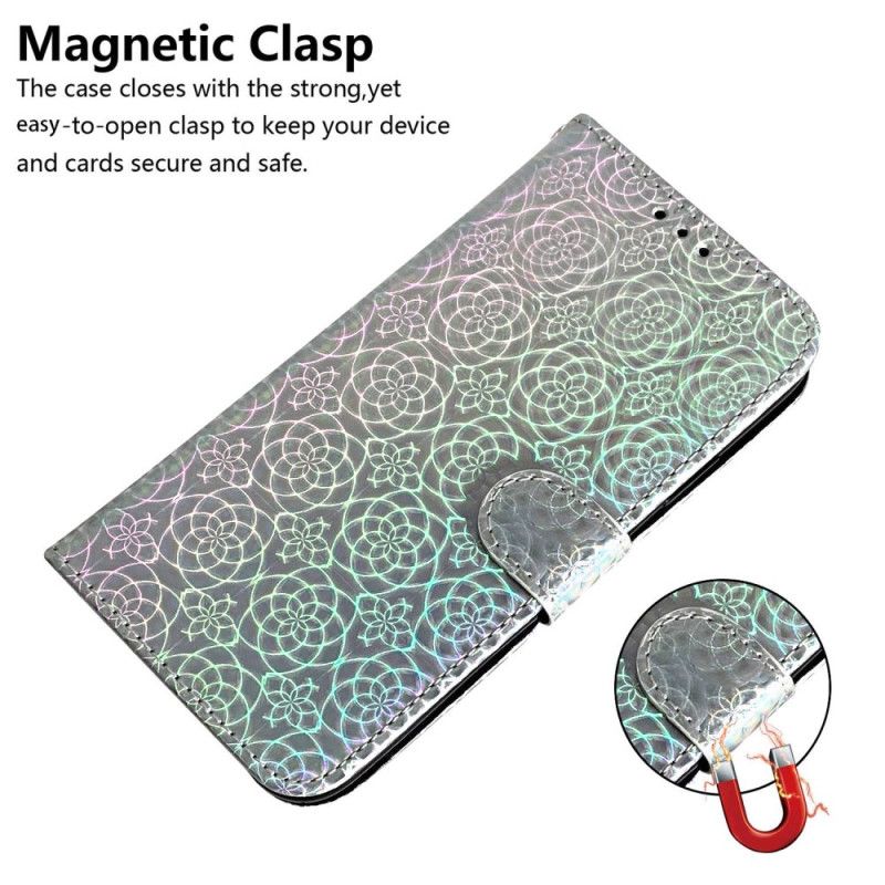 Leren Hoesje Honor X9b / Magic 6 Lite Discostijl Met Bandjes Bescherming Hoesje