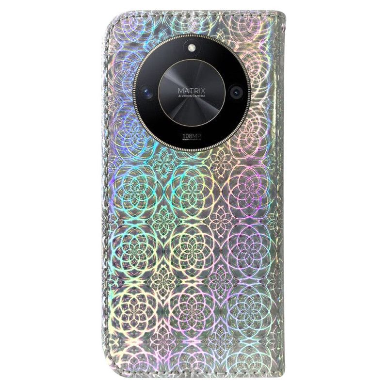 Leren Hoesje Honor X9b / Magic 6 Lite Discostijl Met Bandjes Bescherming Hoesje