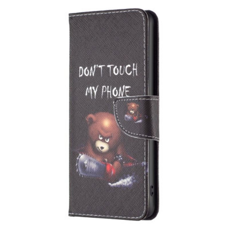 Leren Hoesje Honor X9b / Magic 6 Lite Gevaarlijke Beer Bescherming Hoesje