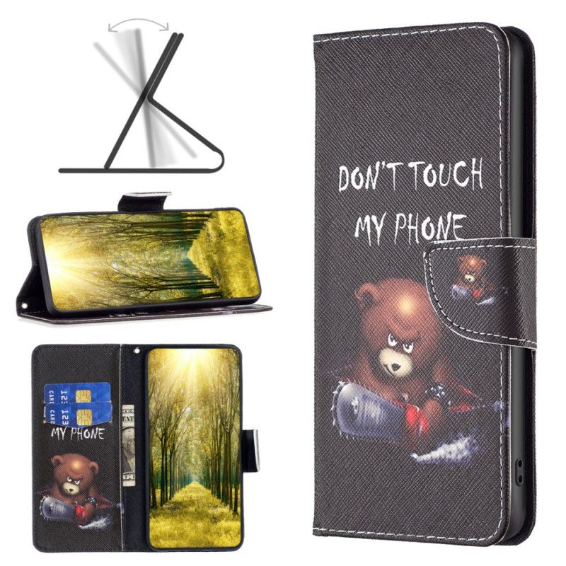 Leren Hoesje Honor X9b / Magic 6 Lite Gevaarlijke Beer Bescherming Hoesje