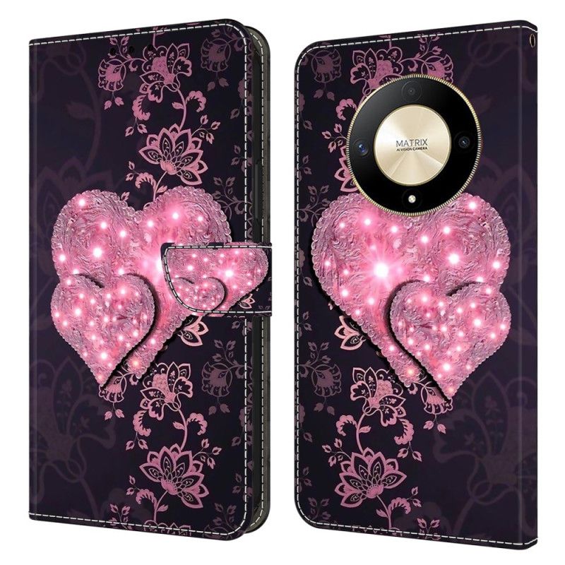 Leren Hoesje Honor X9b / Magic 6 Lite Kanten Harten Bescherming Hoesje