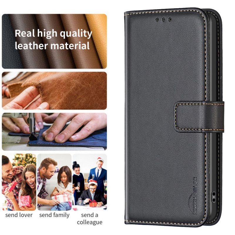 Leren Hoesje Honor X9b / Magic 6 Lite Klassieke Binfen-kleur Bescherming Hoesje